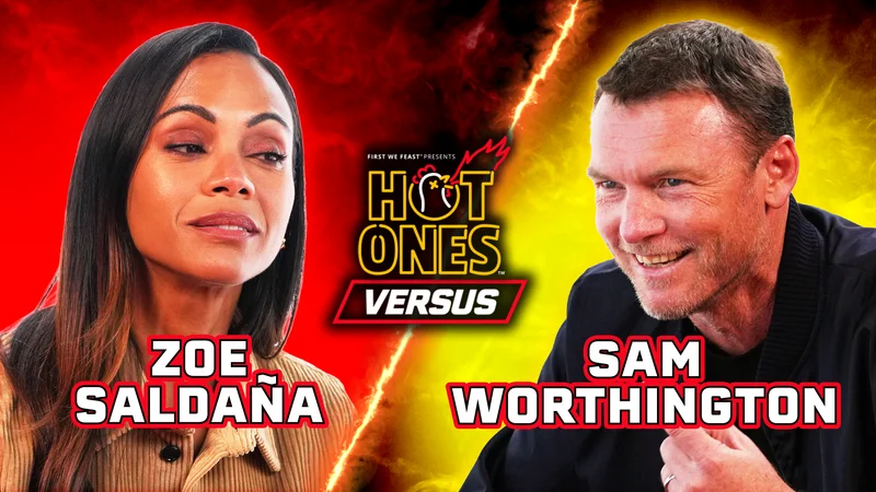Zoe Saldaña and Sam Worthington on Hot Ones Versus.
