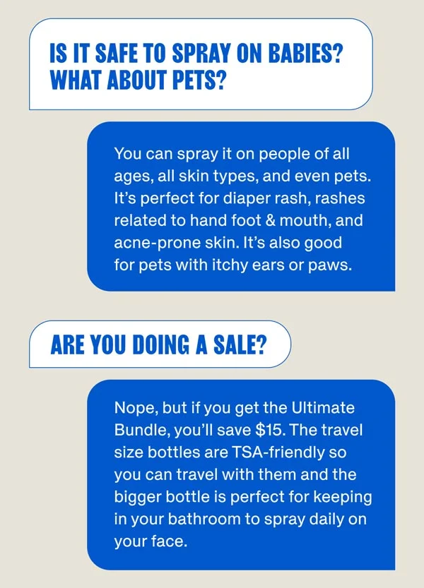 Is it safe to spray on babies? What about pets? Are you doing a sale?
