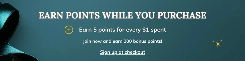 Shop now to earn points!