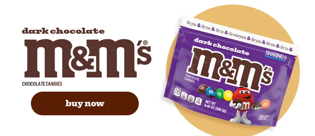 BUY NOW: DARK CHOCOLATE M&M'S