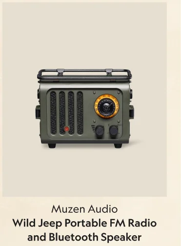 Wild Jeep Portable FM Radio and Bluetooth Speaker