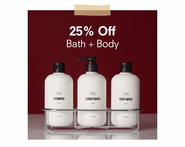 25% off bath & body + free ceramic soap holder with orders over $50