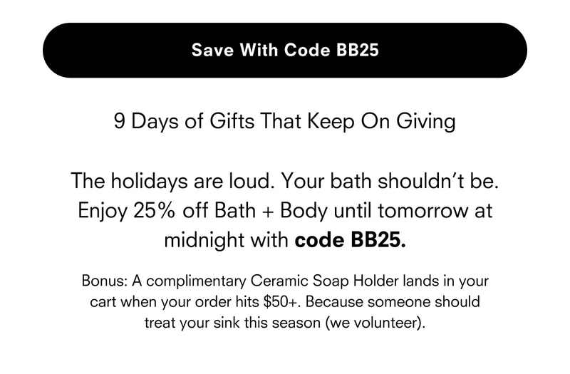Save with code BB25