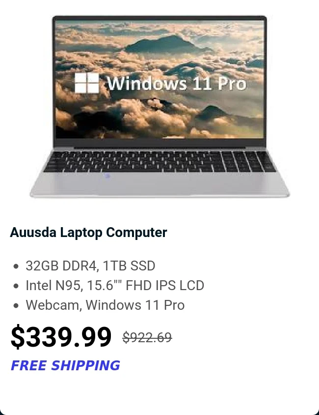Auusda Laptop Computer