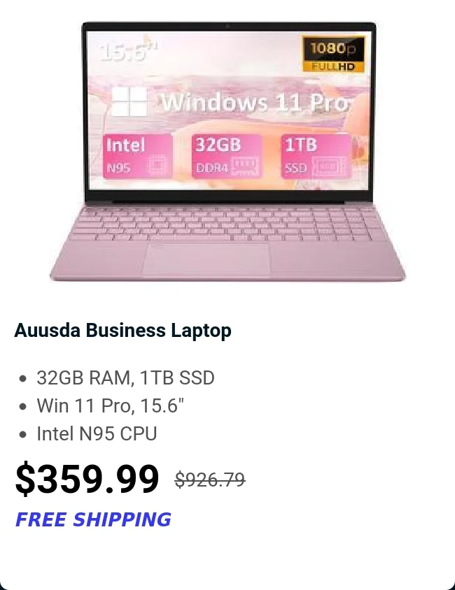 Auusda Business Laptop