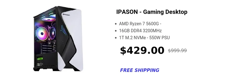 IPASON - Gaming Desktop