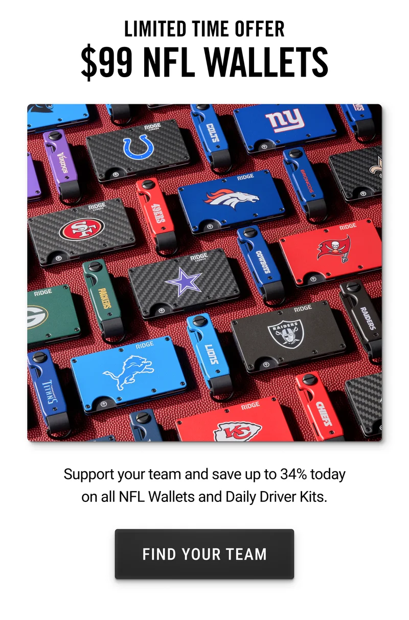 Limited Time Offer: $99 NFL Wallets