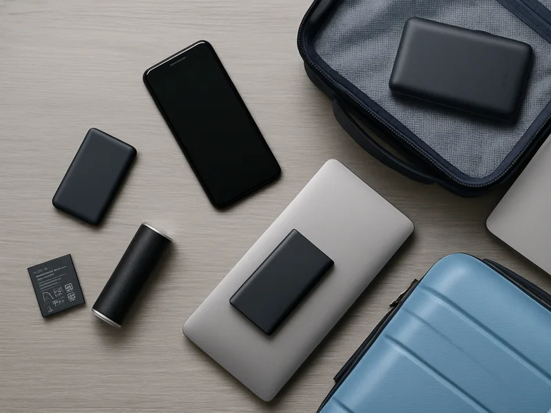 Batteries arranged on a desk