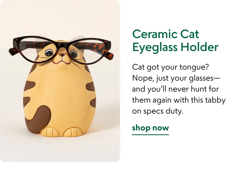 Ceramic Cat Eyeglass Holder