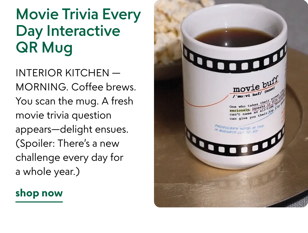 Movie Trivia Every Day Interactive QR Mug
