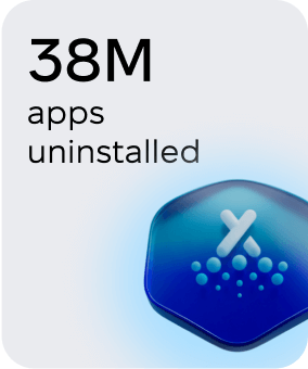 38M Apps uninstalled