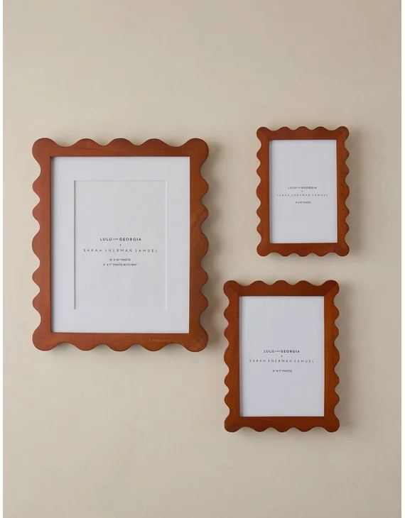 Ripple Picture Frame by Sarah Sherman Samuel - Honey Oak / 8" x 10"
