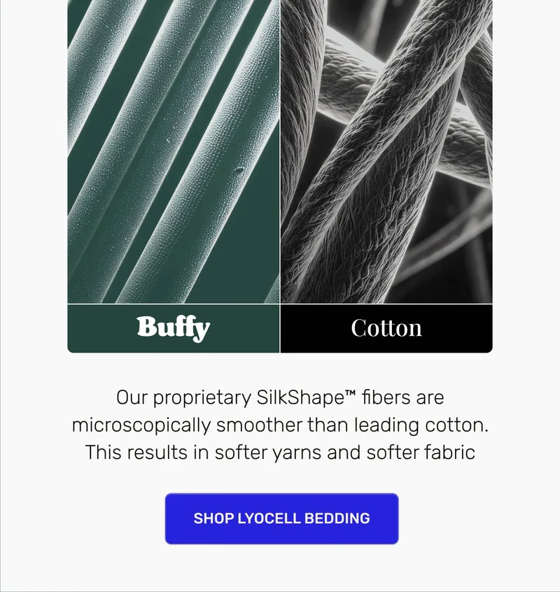 Our proprietary SilkShape™ fibers are microscopically smoother than leading cotton.| Shop Lyocell Bedding