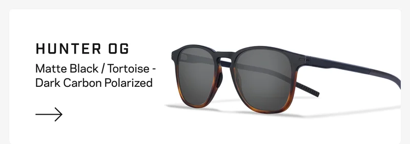 Hunter - Black/Tortoise Frame - Dark Carbon Polarized Lens