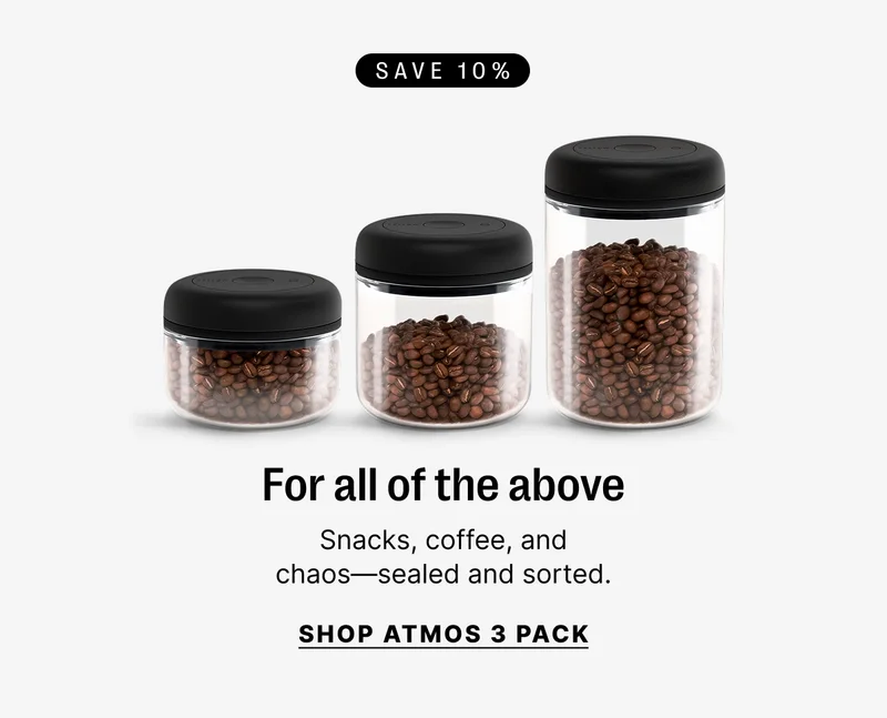 Save 10% for all of the above - snacks, coffee and chaos - sealed and sorted