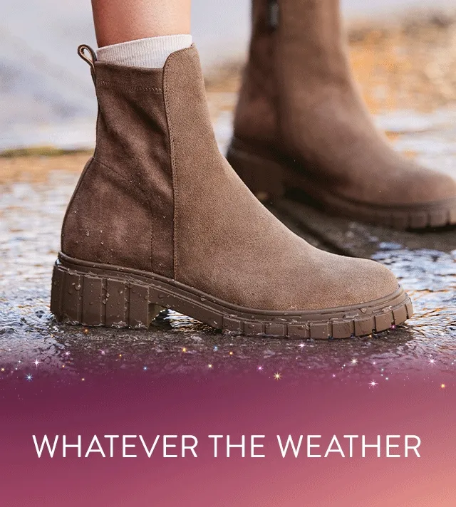 Two women wearing different styles of Blondo waterproof boots.