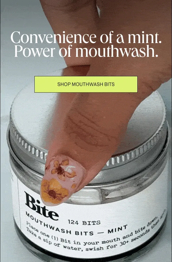 Convenience of a mint. Power of mouthwash.
