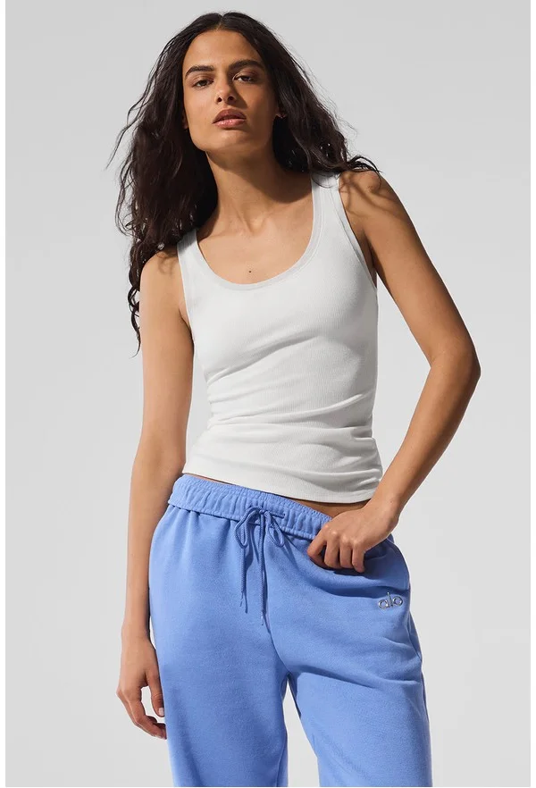 Ribbed Mesh Secret Tank - White - White / M