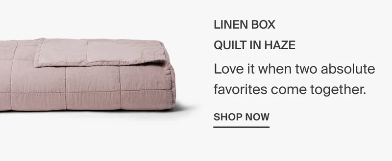 Linen Box Quilt in Haze | Shop Now