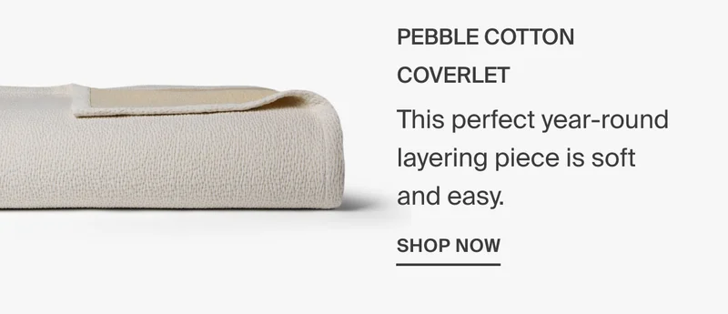 Pebble Cotton Coverlet in Bone