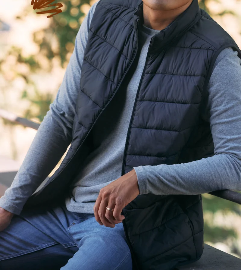 Black Puffer Vest