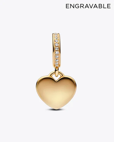Engravable Heart Tag Dangle Charm