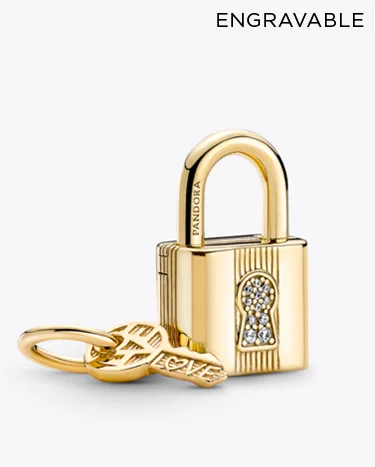 Padlock & Key Dangle Charm