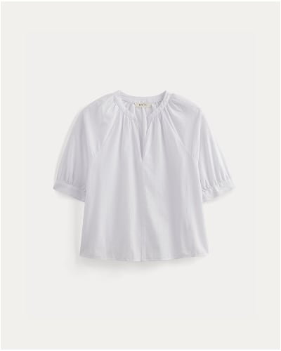 [Image]The Gauze Gathered Top | White