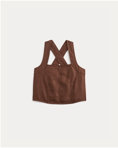 [Image]The Crossback Tank in Linen | Cedarwood