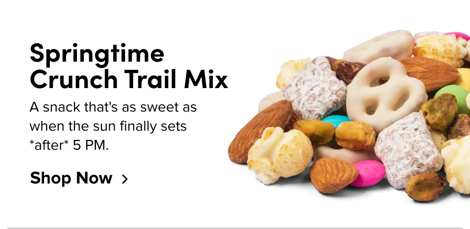 Springtime Crunch Trail Mix: A snack that's as sweet as when the sun finally sets *after* 5 PM. Springtime Crunch Trail Mix: A snack that's as sweet as when the sun finally sets *after* 5 PM.