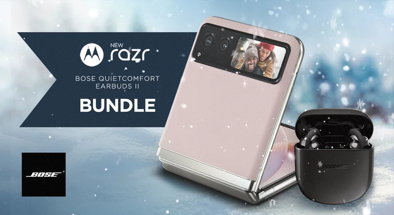 NEW razr+ and Bose Quietcomfort Earbuds II Bundle