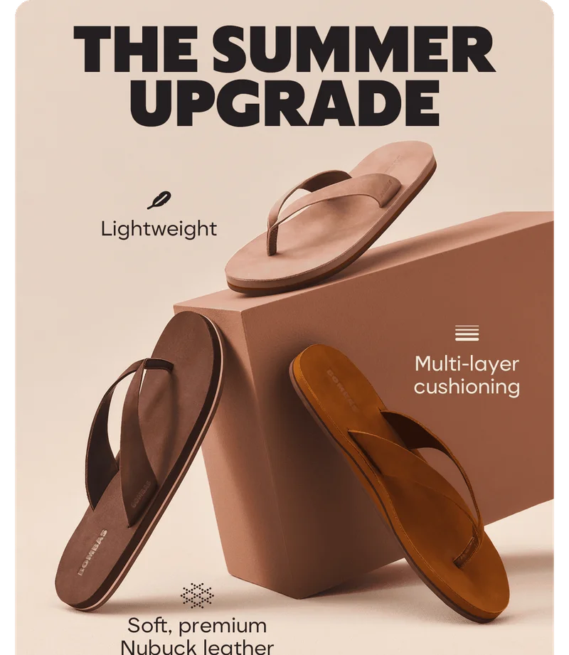 THE SUMMER UPGRADE. Lightweight. Multi-layer cushioning. Soft, premium Nubuck leather.