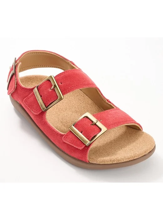 Revitalign Orthotic Adjustable Suede Sandal - Roma Backstrap