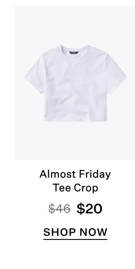 Almost Friday Tee Cropped
