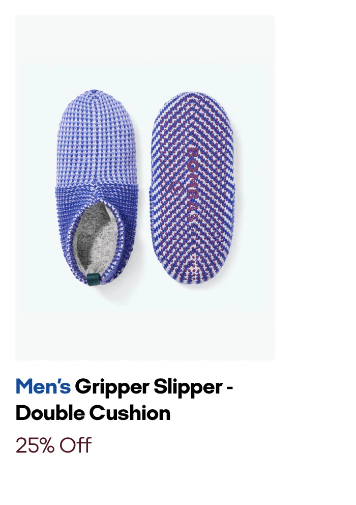 Men's Gripper Slipper - Double Cushion