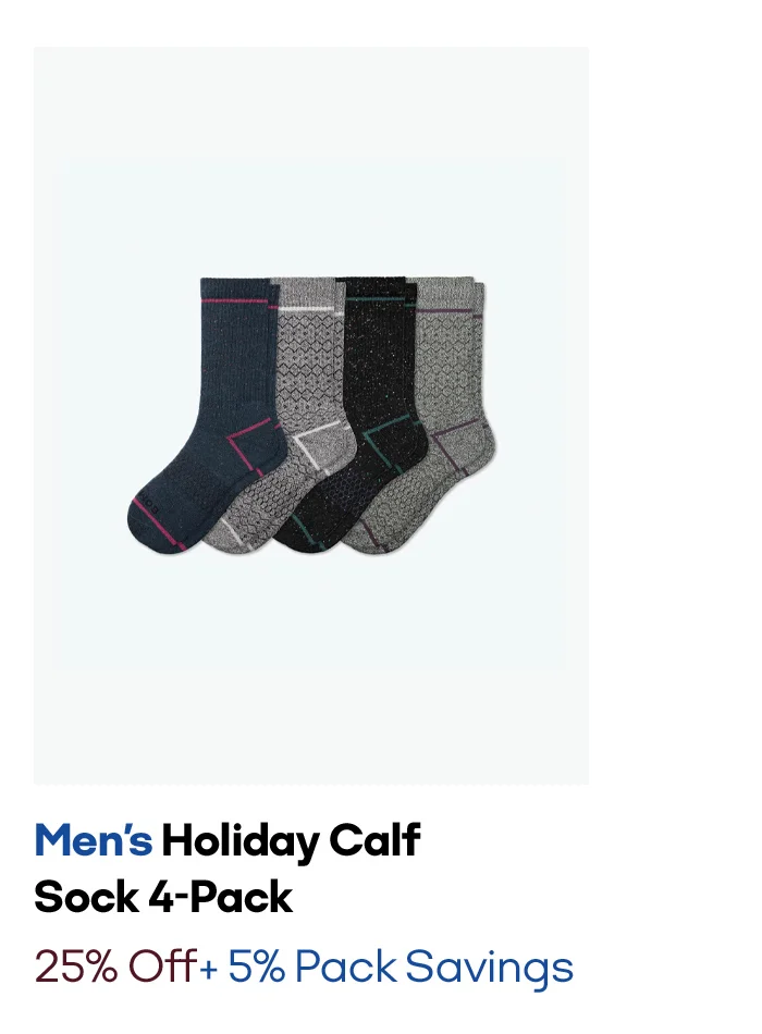 Men's Holiday Calf Sock 4-Pack