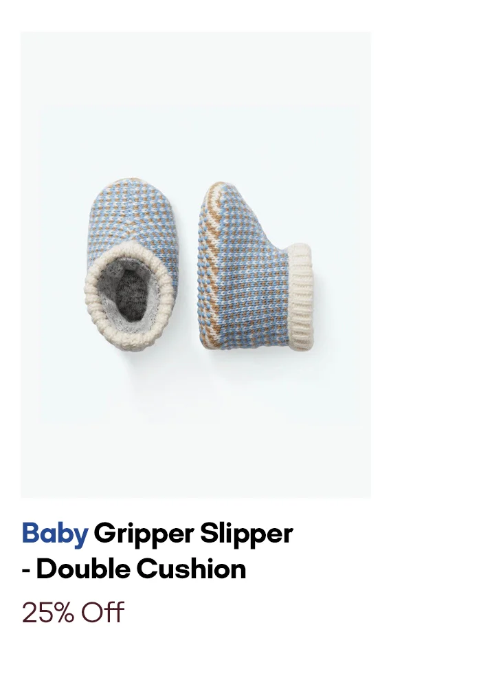Baby Gripper Slipper - Double Cushioned
