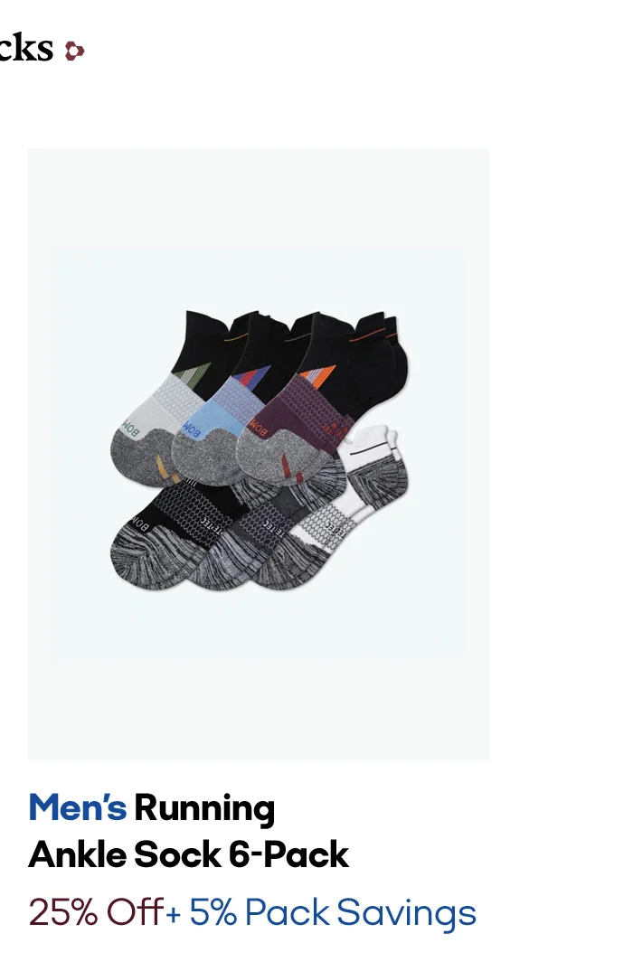 Men's Running Ankle Sock 6-Pack
