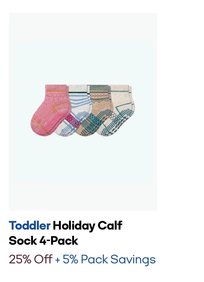 Toddler Holiday Calf Sock 4-Pack