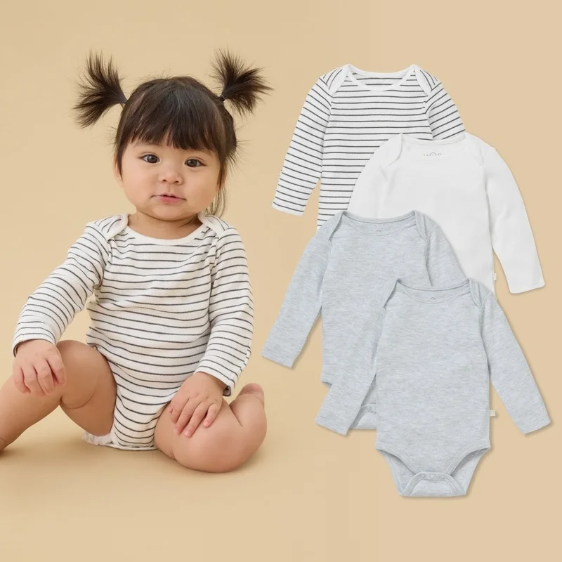Image of Long Sleeve Bodysuit 4 Pack