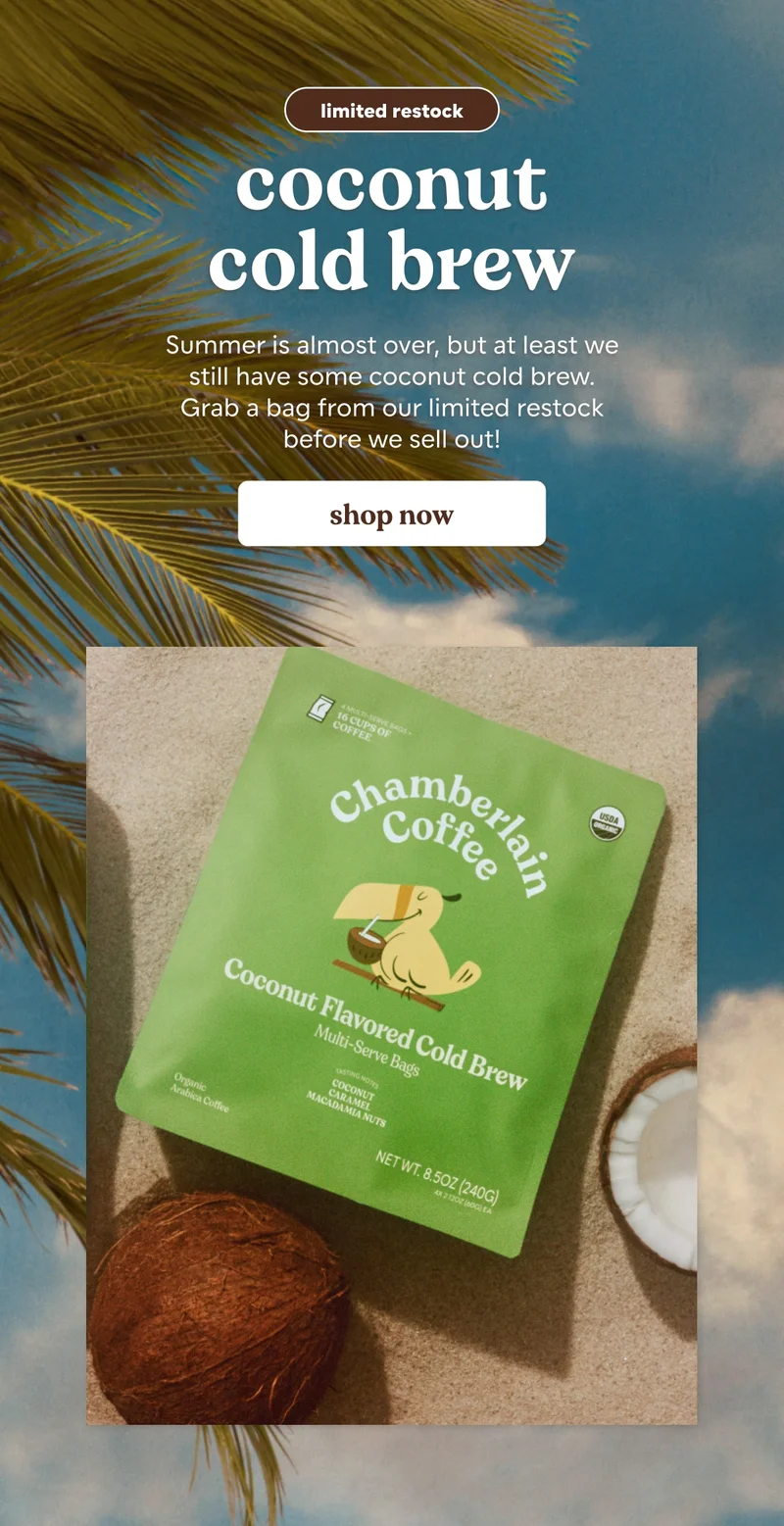 coconut cold brew back stock