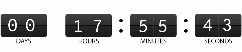 DAYS | HOURS | MINUTES | SECONDS