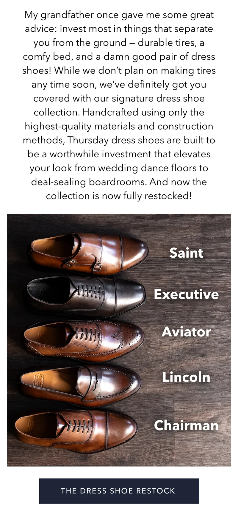 The Dress Shoe Restock