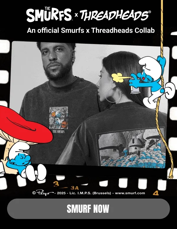 An official Smurfs x Threadheads Collab