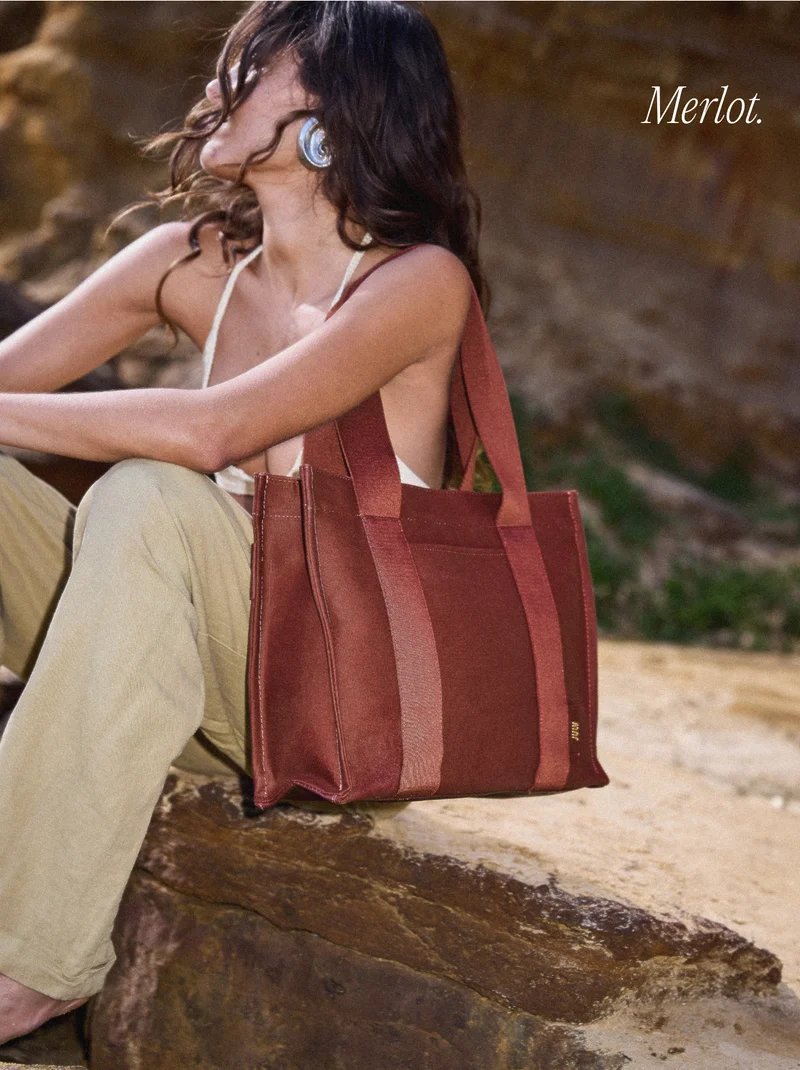 All new Everyday Totes in Merlot.