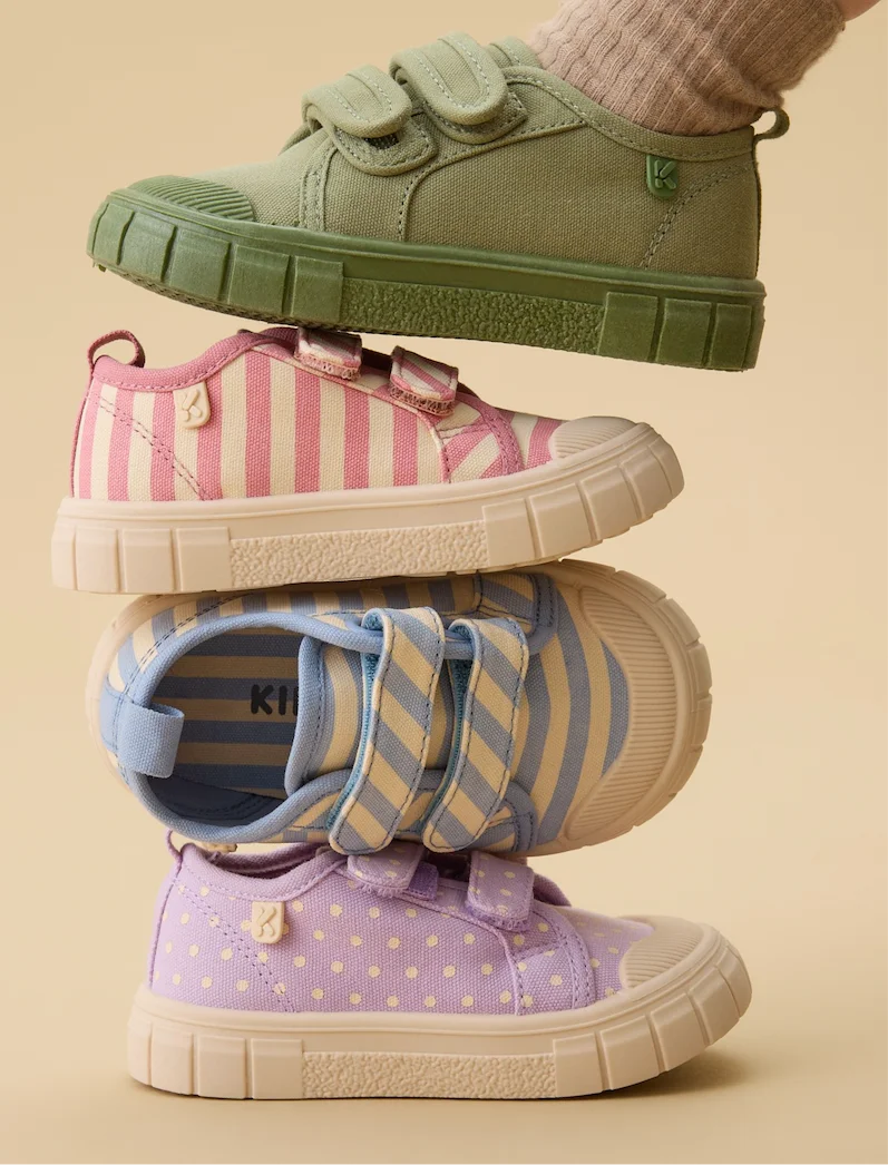 KIDLY by MORI Print Canvas Sneakers - Lilac Spot