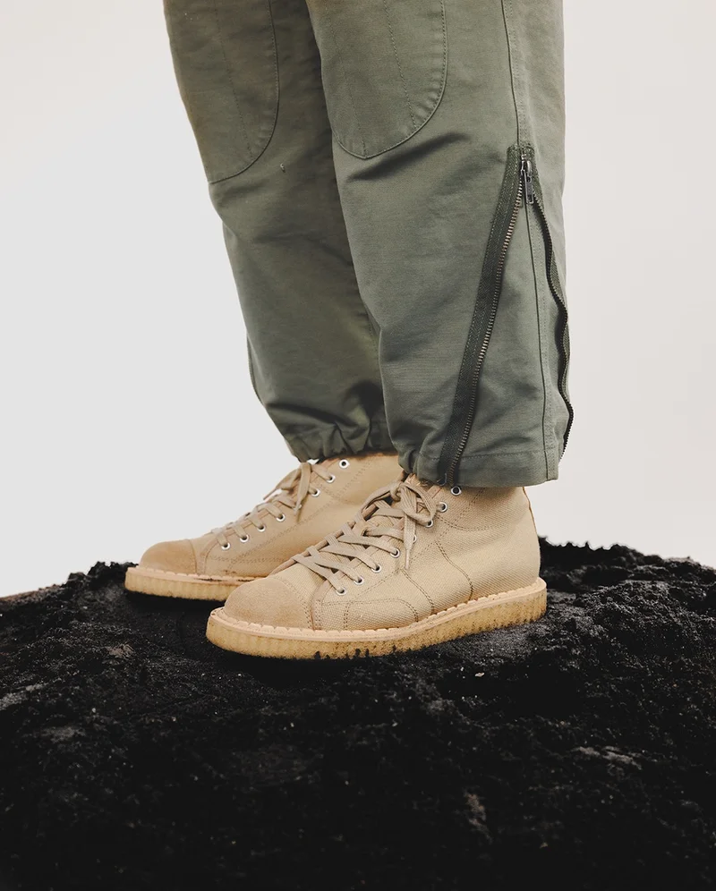 Fred Perry x George Cox - camel-colour canvas shoes