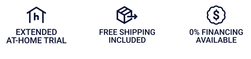 Extended at-home trial. Free shipping included. 0% financing available