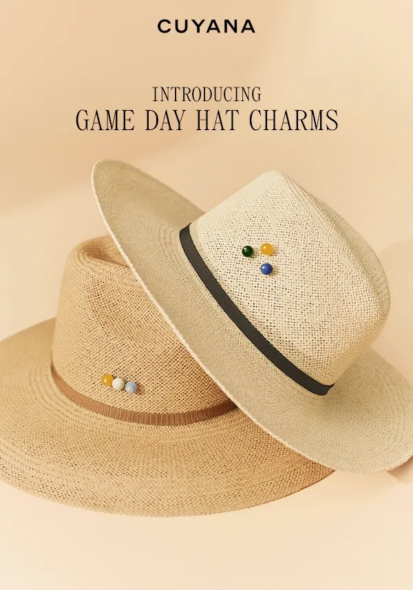 CUYANA INTRODUCING GAME DAY HAT CHARMS