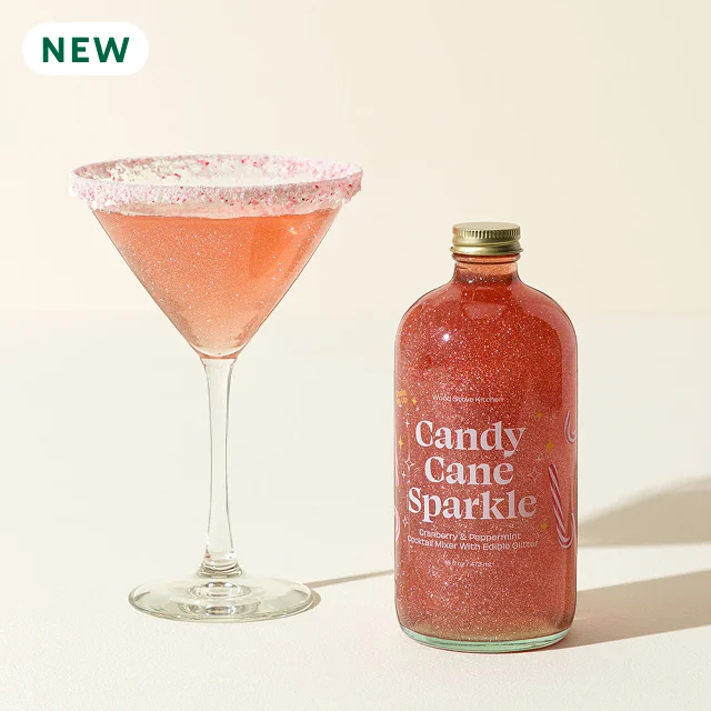 Candy Cane Glitter Cocktail Mixer
